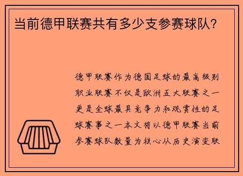 当前德甲联赛共有多少支参赛球队？